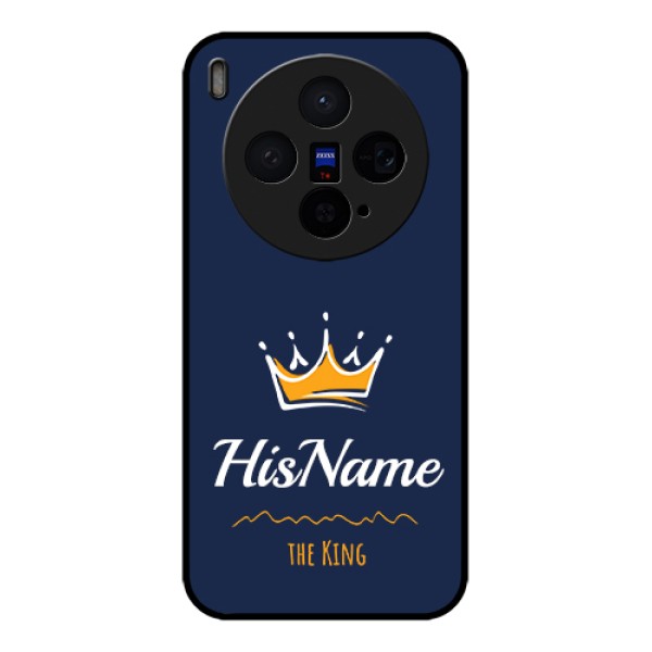 Vivo X300 5G Custom Glass Phone Case - King With Name Design