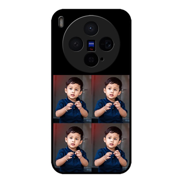 Vivo X300 5G Custom Glass Phone Case - 4 Image Holder Design