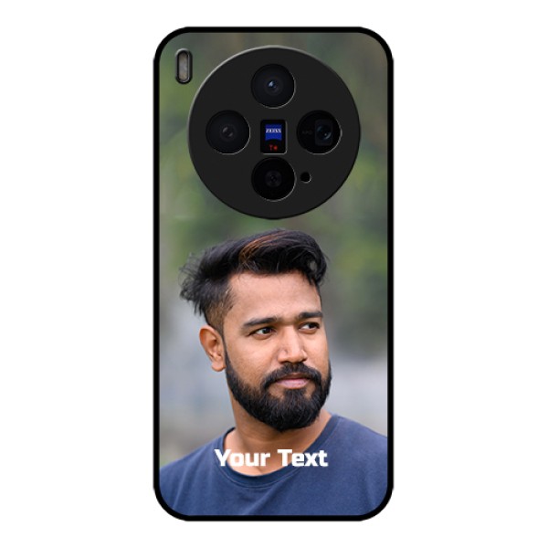 Vivo X300 5G Custom Glass Phone Case - Photo With Text Design