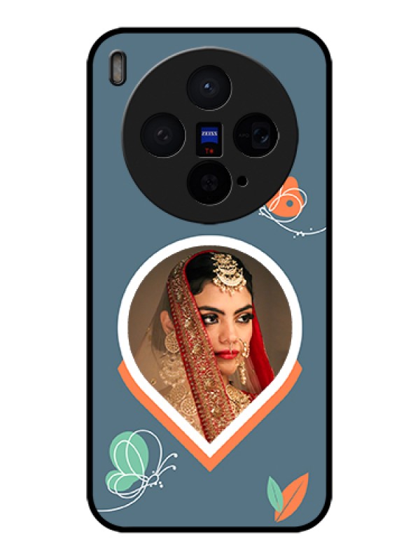 Custom Vivo X300 5G Custom Glass Phone Case - Droplet Butterflies Design