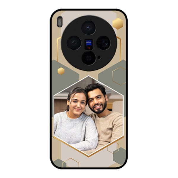 Vivo X300 5G Custom Glass Phone Case - Stylish Hexagon Pattern Design Vivo X300 5G Custom Glass Phone Case - Stylish Hexagon Pattern Design