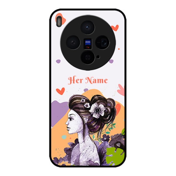 Vivo X300 5G Custom Glass Phone Case - Woman And Nature Design