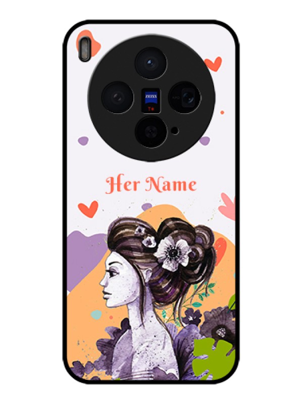Custom Vivo X300 5G Custom Glass Phone Case - Woman And Nature Design