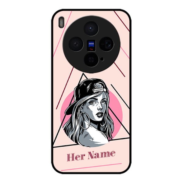 Vivo X300 5G Custom Glass Phone Case - Rockstar Girl Design