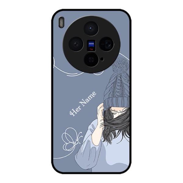Vivo X300 5G Custom Glass Phone Case - Girl In Winter Outfit Design Vivo X300 5G Custom Glass Phone Case - Girl In Winter Outfit Design
