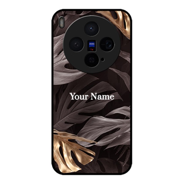 Vivo X300 5G Custom Glass Phone Case - Wild Leaves Digital Paint Design Vivo X300 5G Custom Glass Phone Case - Wild Leaves Digital Paint Design