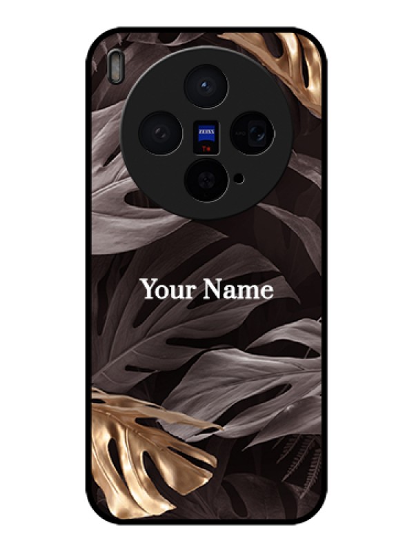 Custom Vivo X300 5G Custom Glass Phone Case - Wild Leaves Digital Paint Design