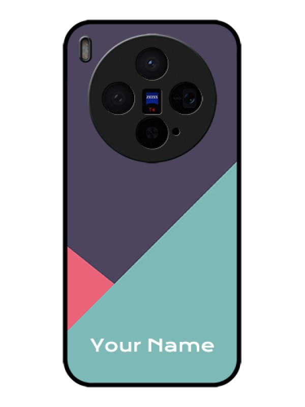 Custom Vivo X300 5G Custom Glass Phone Case - Tri Color Abstract Design