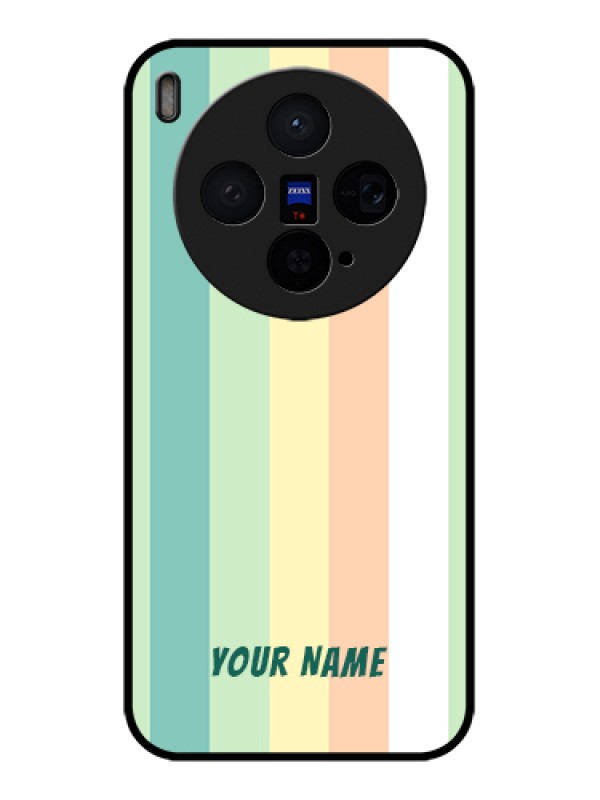 Custom Vivo X300 5G Custom Glass Phone Case - Multi - Colour Stripes Design