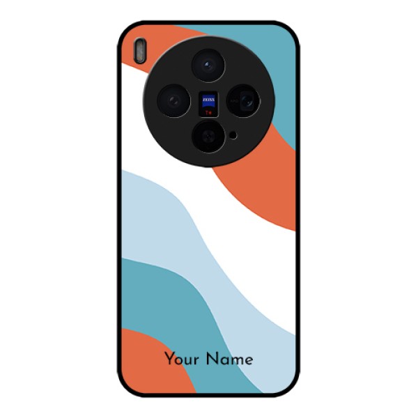 Vivo X300 5G Custom Glass Phone Case - Coloured Waves Design