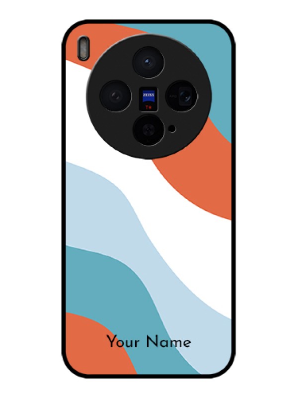 Custom Vivo X300 5G Custom Glass Phone Case - Coloured Waves Design
