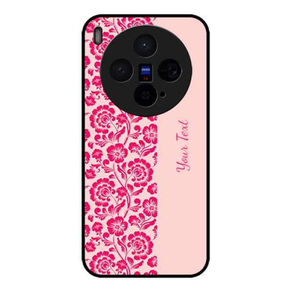 Vivo X300 5G Custom Glass Phone Case - Attractive Floral Pattern Design
