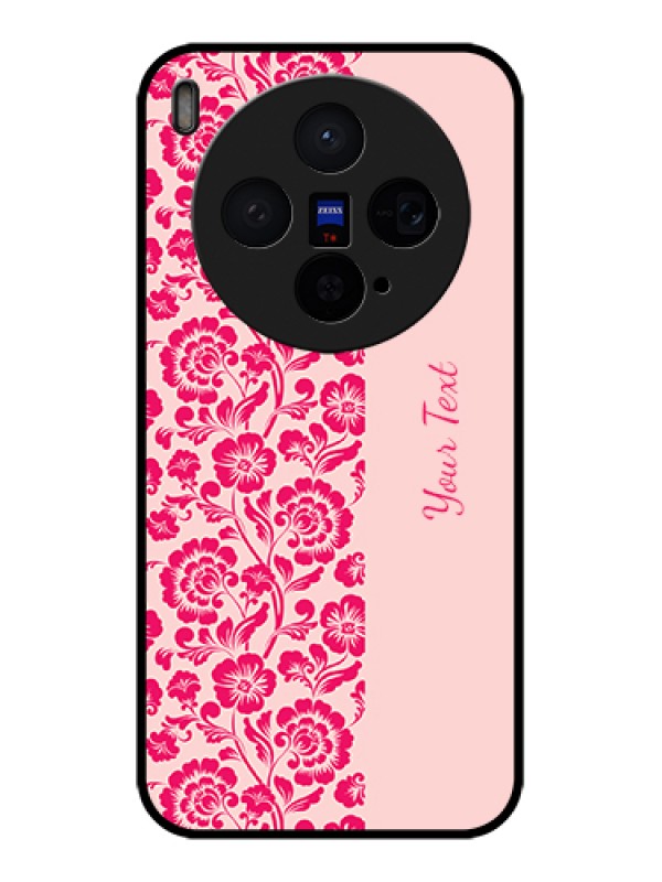 Custom Vivo X300 5G Custom Glass Phone Case - Attractive Floral Pattern Design