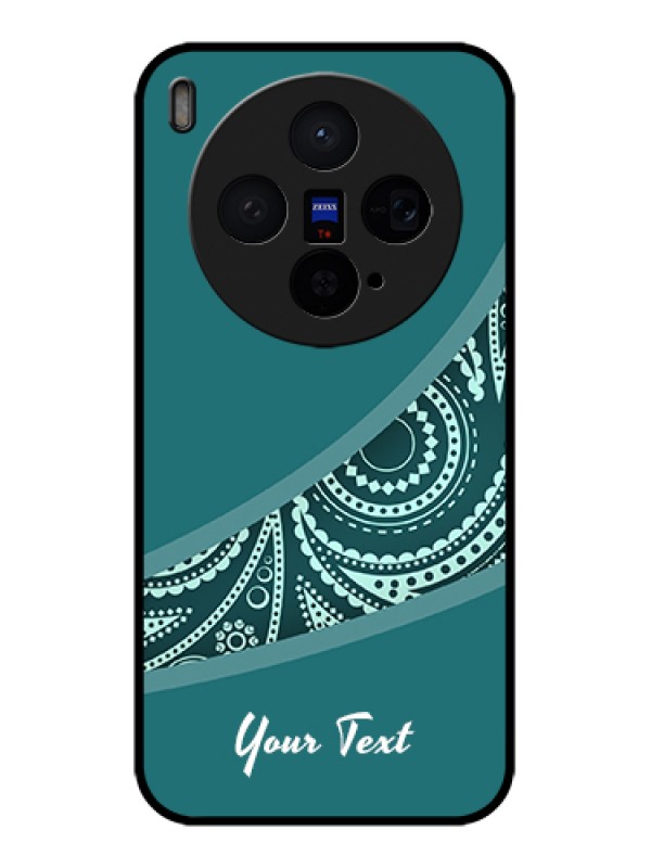 Custom Vivo X300 5G Custom Glass Phone Case - Semi Visible Floral Design
