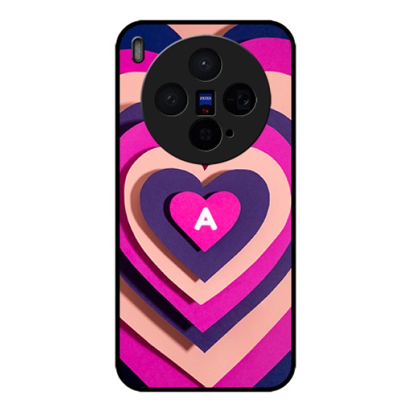 Vivo X300 5G Custom Glass Phone Case - Cute Heart Pattern Design