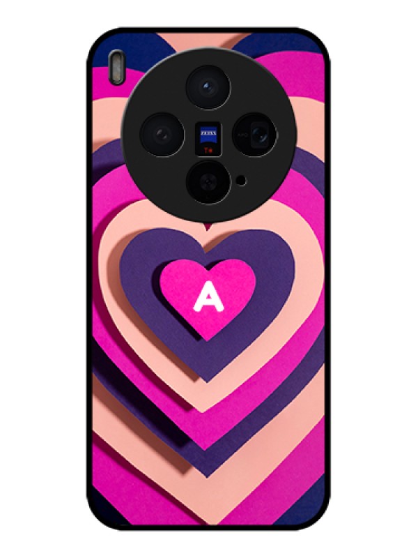Custom Vivo X300 5G Custom Glass Phone Case - Cute Heart Pattern Design