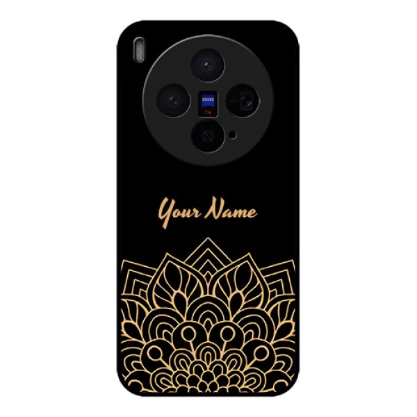 Vivo X300 5G Custom Glass Phone Case - Golden Mandala Design