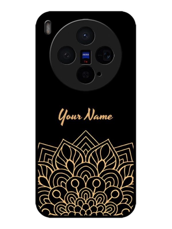 Custom Vivo X300 5G Custom Glass Phone Case - Golden Mandala Design