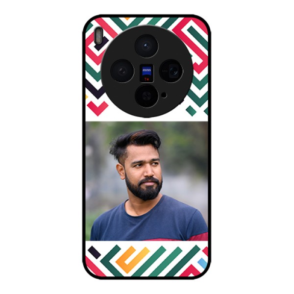 Vivo X300 5G Custom Glass Phone Case - Colorful Maze Pattern Design