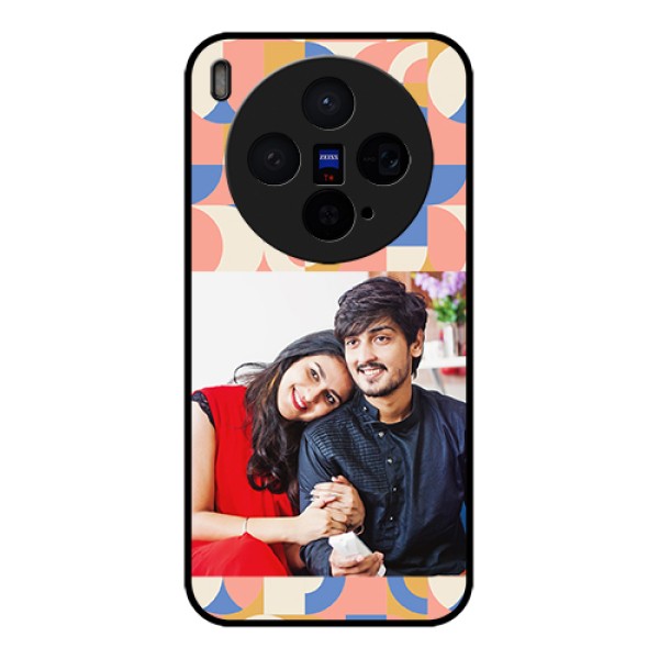 Vivo X300 5G Custom Glass Phone Case - Semi - Circle Maze Pattern Design Vivo X300 5G Custom Glass Phone Case - Semi - Circle Maze Pattern Design