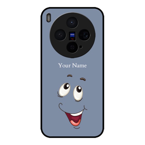 Vivo X300 5G Custom Glass Phone Case - Laughing Cartoon Face Design