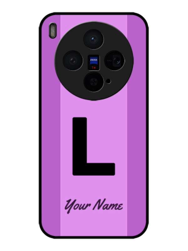 Custom Vivo X300 5G Custom Glass Phone Case - Tricolor Custom Text Design
