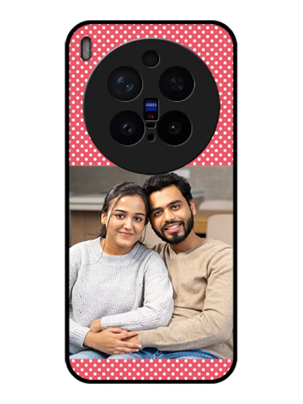 Custom Vivo X300 Pro 5G Custom Glass Phone Case - White Dotted Design