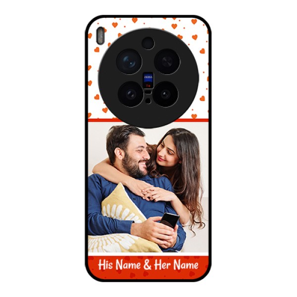 Vivo X300 Pro 5G Custom Glass Phone Case - Orange Love Symbol Design
