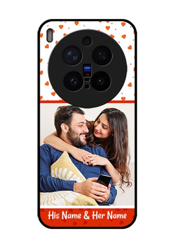 Vivo X300 Pro 5G Custom Glass Phone Case - Orange Love Symbol Design