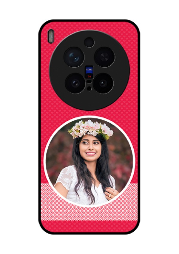 Vivo X300 Pro 5G Custom Glass Phone Case - Pink Color Pattern Design