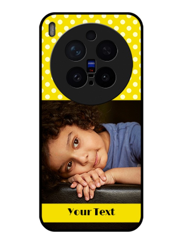 Custom Vivo X300 Pro 5G Custom Glass Phone Case - Bright Yellow Case Design