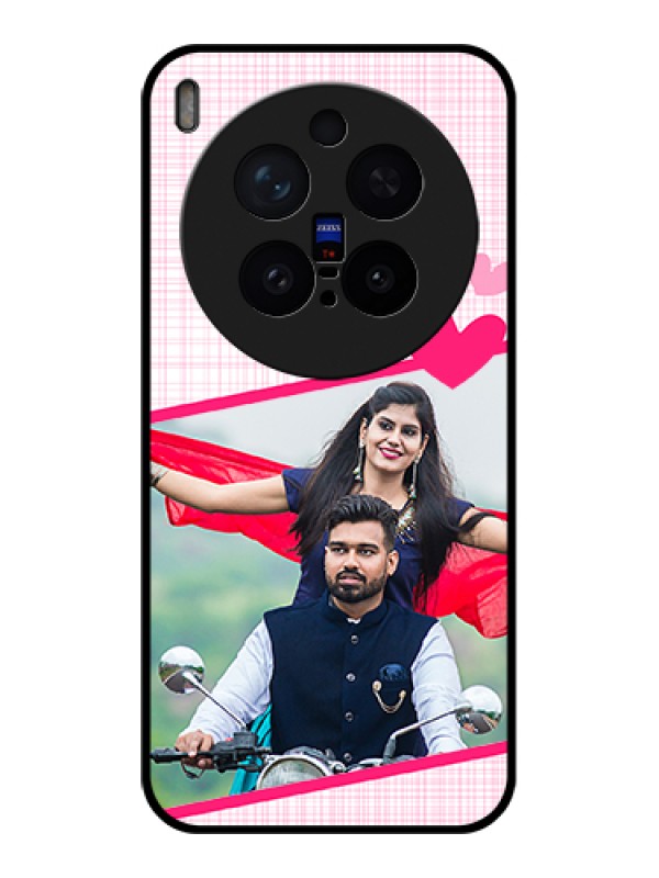 Custom Vivo X300 Pro 5G Custom Glass Phone Case - Love Shape Heart Design