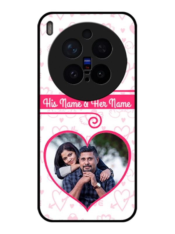 Custom Vivo X300 Pro 5G Custom Glass Phone Case - Heart Shape Love Design