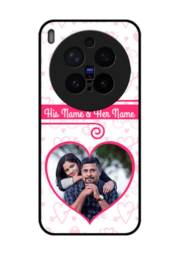 Vivo X300 Pro 5G Custom Glass Phone Case - Heart Shape Love Design