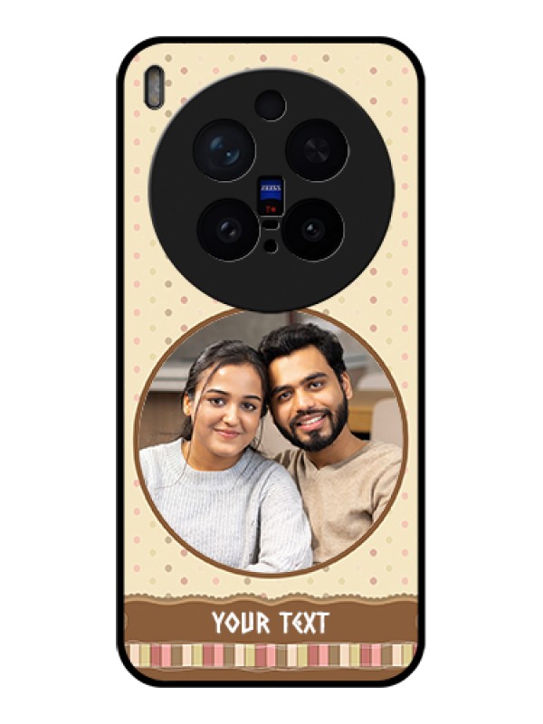 Custom Vivo X300 Pro 5G Custom Glass Phone Case - Brown Dotted Mobile Case Design