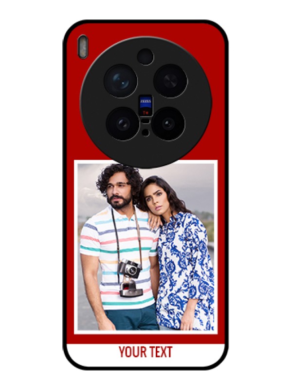Custom Vivo X300 Pro 5G Custom Glass Phone Case - Red Color Design