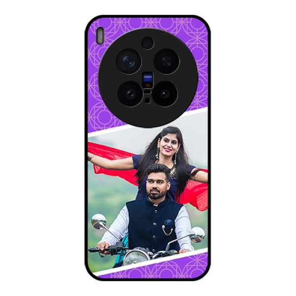 Vivo X300 Pro 5G Custom Glass Phone Case - Violet Color Pattern Design