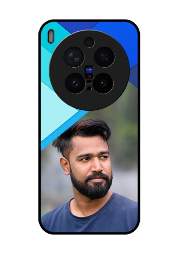 Vivo X300 Pro 5G Custom Glass Phone Case - Blue Pattern Design