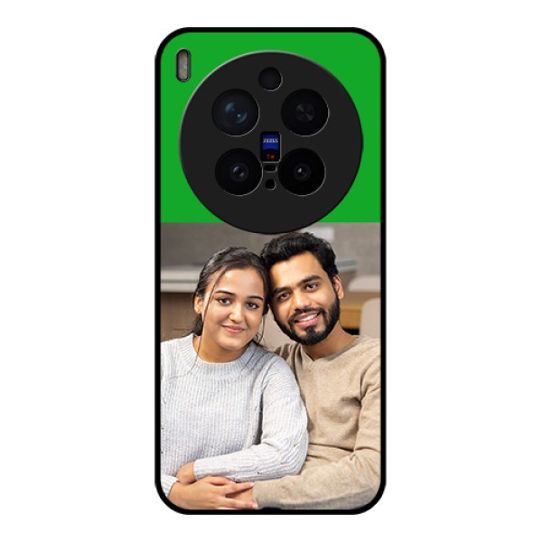 Vivo X300 Pro 5G Custom Glass Phone Case - Green Pattern Design