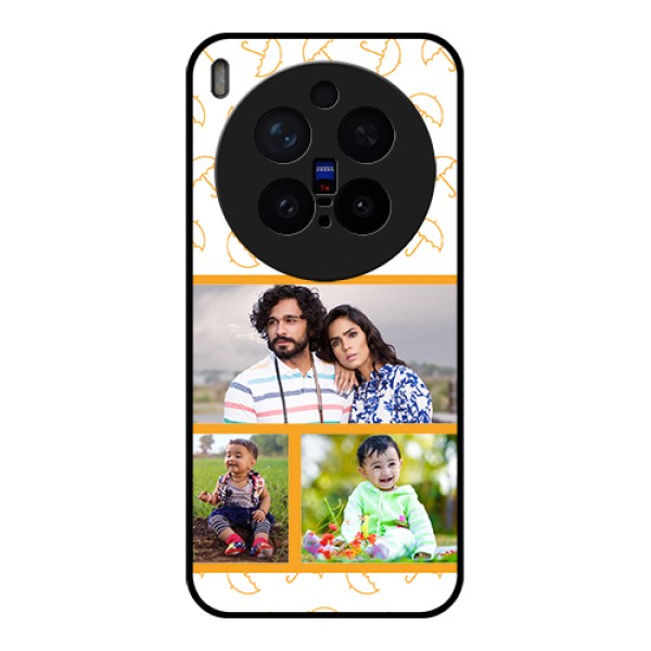 Vivo X300 Pro 5G Custom Glass Phone Case - Yellow Pattern Design