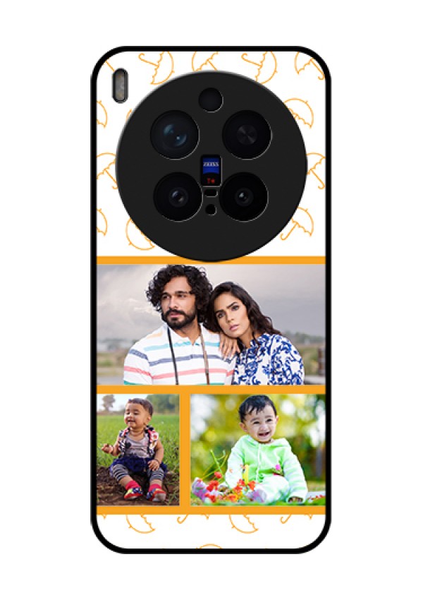 Vivo X300 Pro 5G Custom Glass Phone Case - Yellow Pattern Design