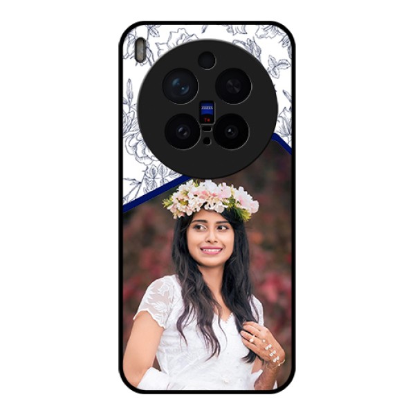 Vivo X300 Pro 5G Custom Glass Phone Case - Classy Floral Design