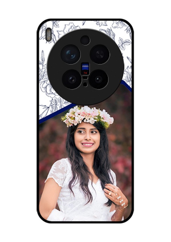 Vivo X300 Pro 5G Custom Glass Phone Case - Classy Floral Design
