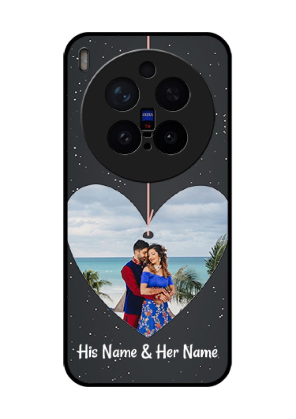 Vivo X300 Pro 5G Custom Glass Phone Case - Hanging Heart Design