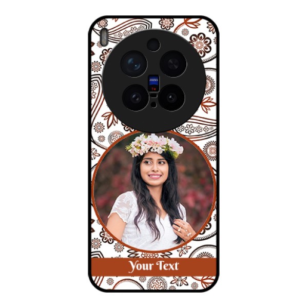 Vivo X300 Pro 5G Custom Glass Phone Case - Abstract Flower Design