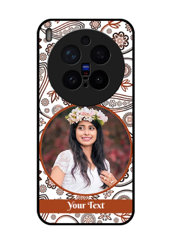 Vivo X300 Pro 5G Custom Glass Phone Case - Abstract Flower Design
