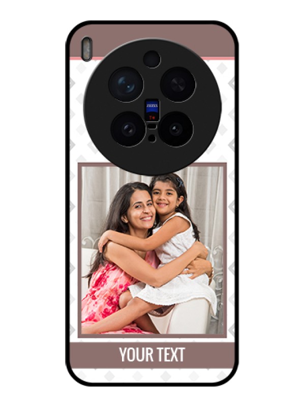 Custom Vivo X300 Pro 5G Custom Glass Phone Case - Simple Diamond Design