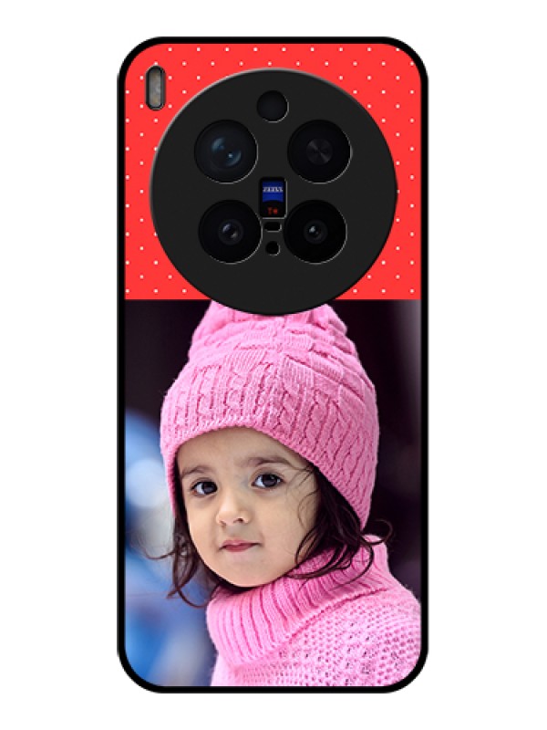 Custom Vivo X300 Pro 5G Custom Glass Phone Case - Red Pattern Design