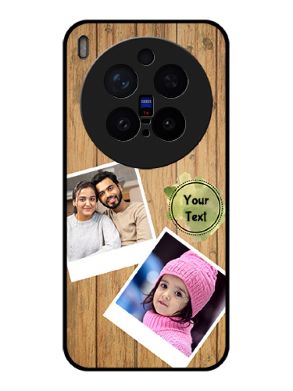 Custom Vivo X300 Pro 5G Custom Glass Phone Case - Wooden Texture Design