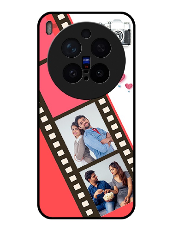 Custom Vivo X300 Pro 5G Custom Glass Phone Case - 3 Image Holder With Film Reel